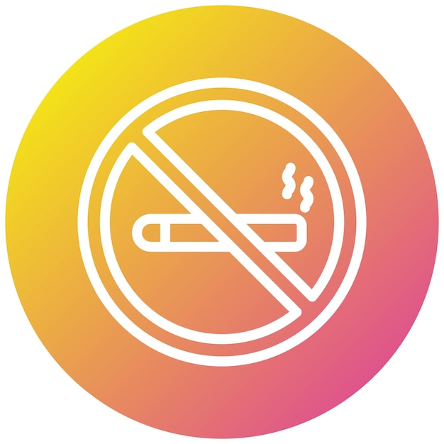Ilustración del diseño del icono del vector de no fumar