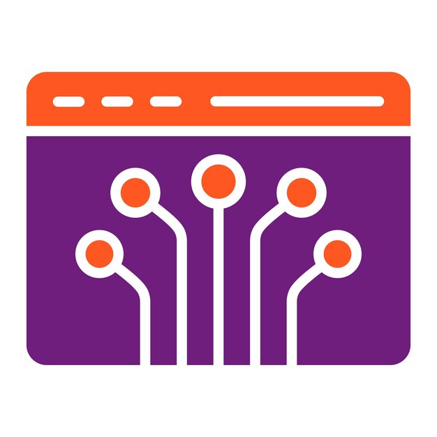 Ilustración del diseño del icono del vector de nodo