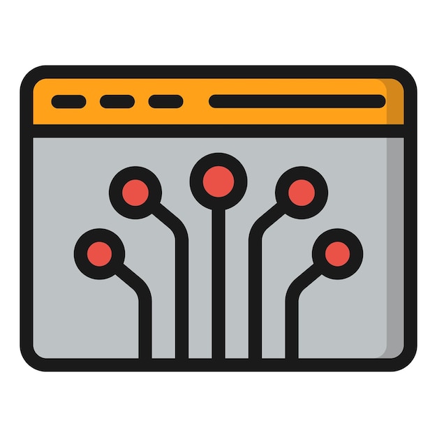 Ilustración del diseño del icono del vector de nodo