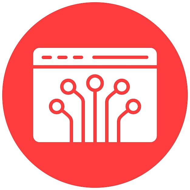 Ilustración del diseño del icono del vector de nodo