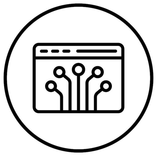 Ilustración del diseño del icono del vector de nodo