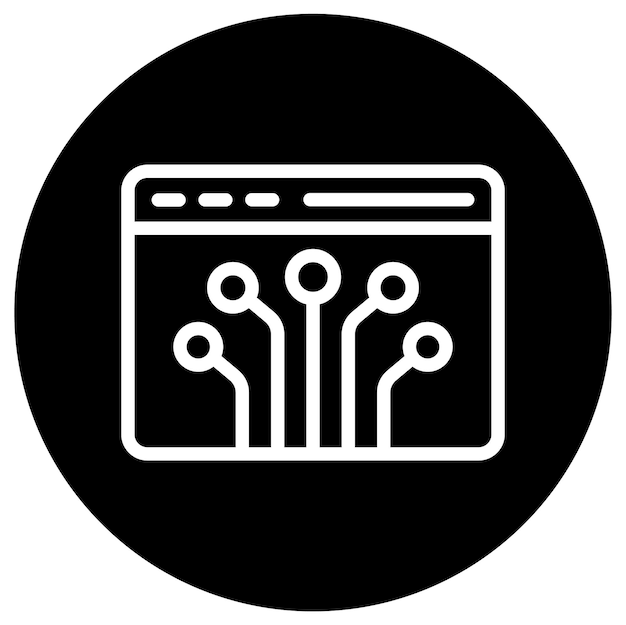 Ilustración del diseño del icono del vector de nodo