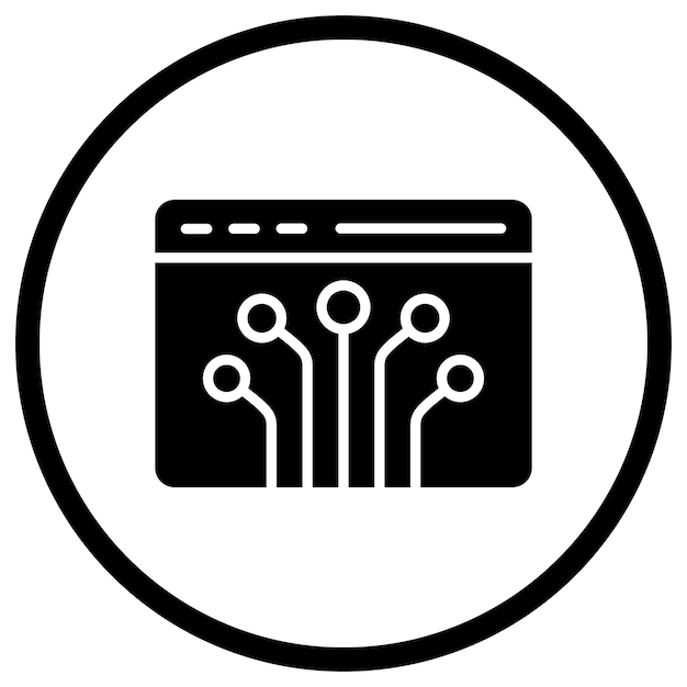 Ilustración del diseño del icono del vector de nodo
