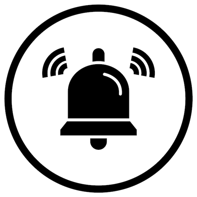 Ilustración del diseño del icono del vector de notificación