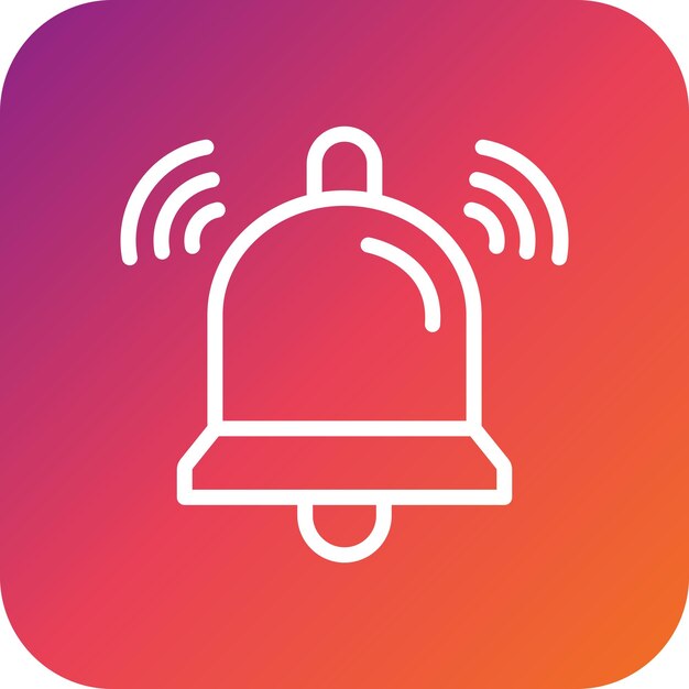Ilustración del diseño del icono del vector de notificación