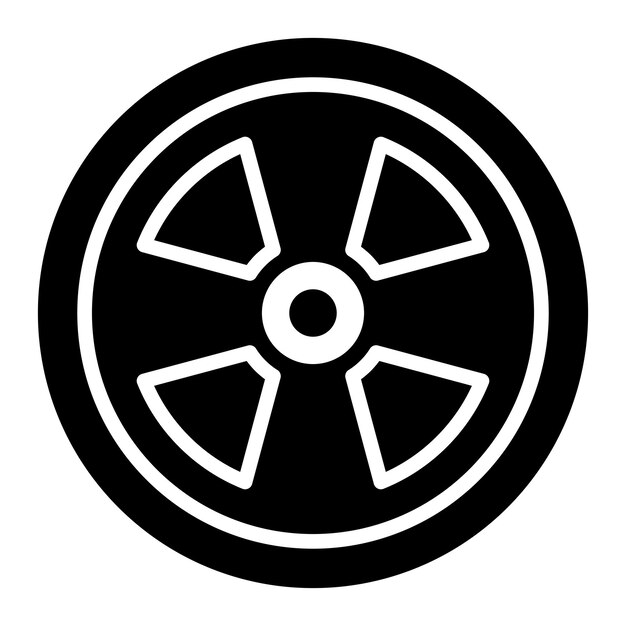 Ilustración del diseño del icono del vector nuclear