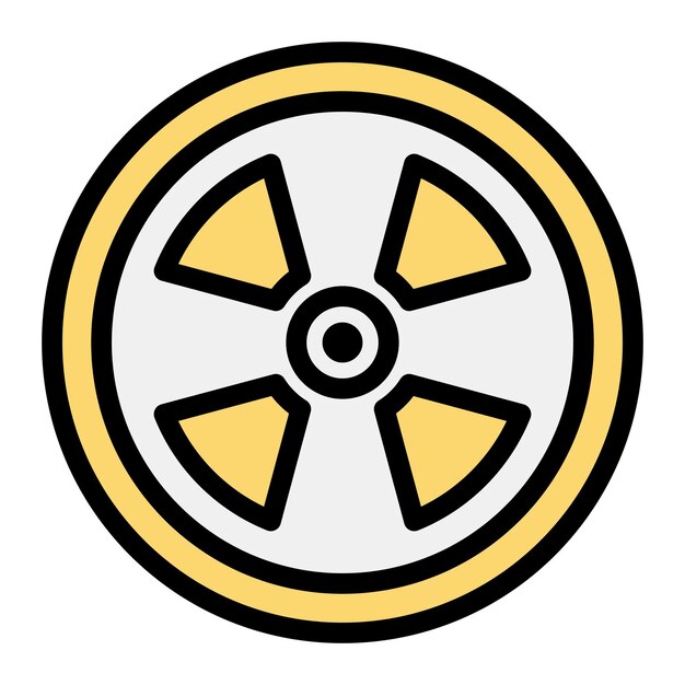 Ilustración del diseño del icono del vector nuclear