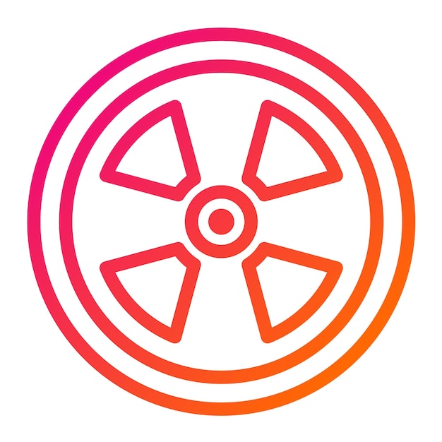 Ilustración del diseño del icono del vector nuclear