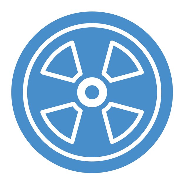 Ilustración del diseño del icono del vector nuclear