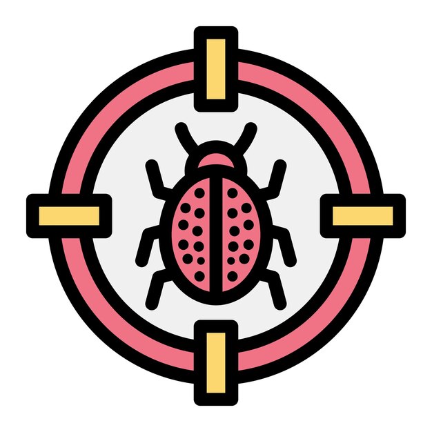 Ilustración del diseño del icono del vector objetivo