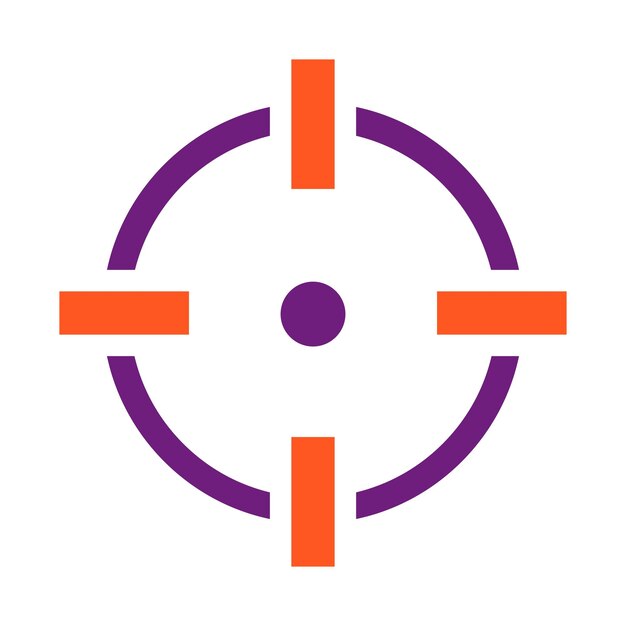 Ilustración del diseño del icono del vector objetivo
