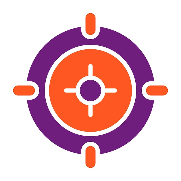 Ilustración del diseño del icono del vector objetivo