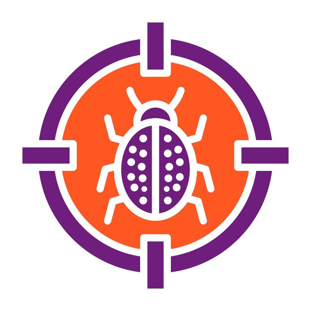 Ilustración del diseño del icono del vector objetivo