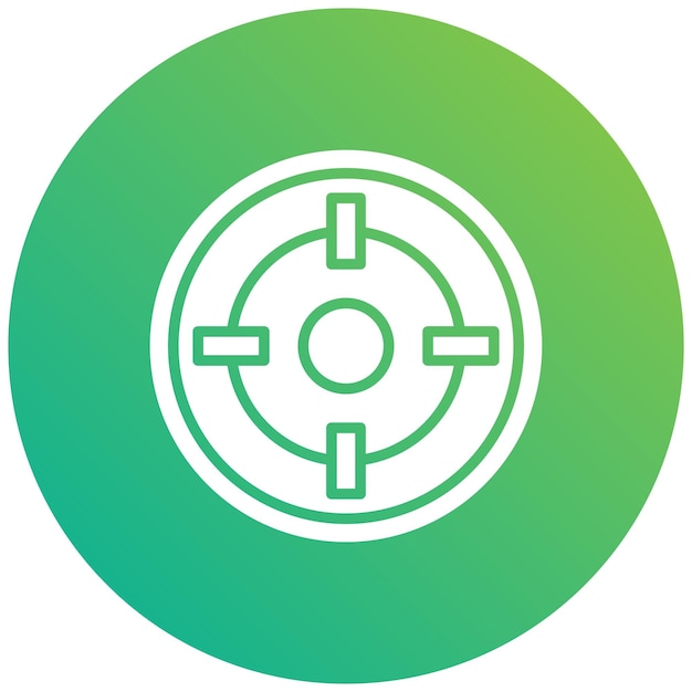 Ilustración del diseño del icono del vector objetivo