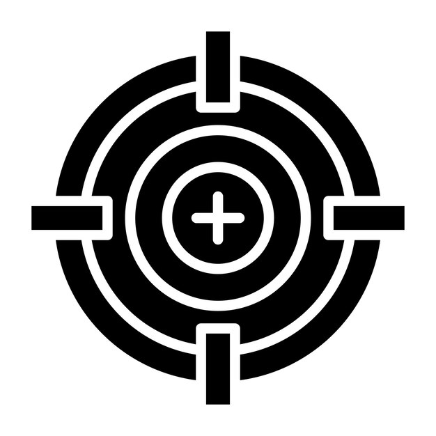 Ilustración del diseño del icono del vector objetivo