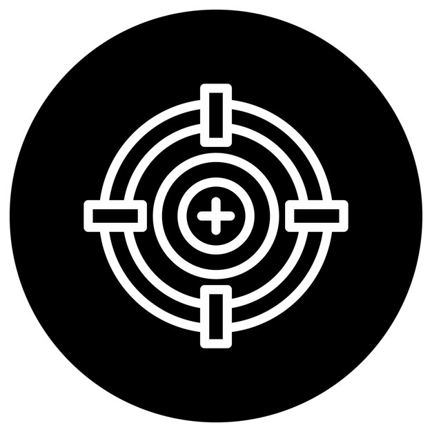 Ilustración del diseño del icono del vector objetivo