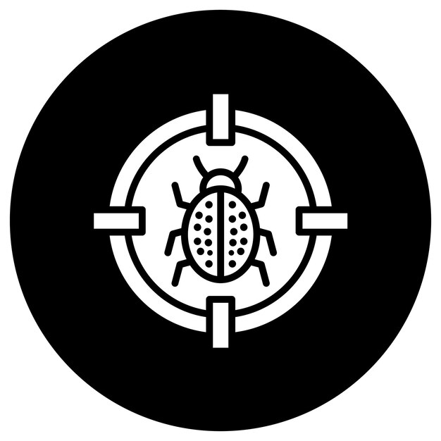 Ilustración del diseño del icono del vector objetivo