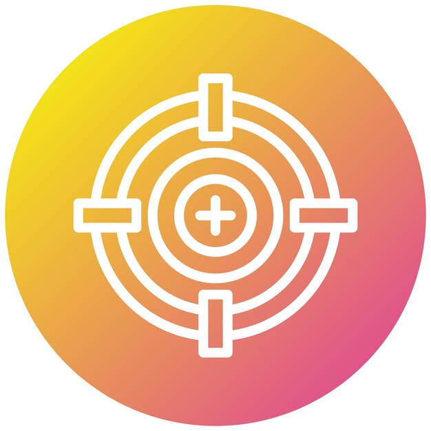 Ilustración del diseño del icono del vector objetivo
