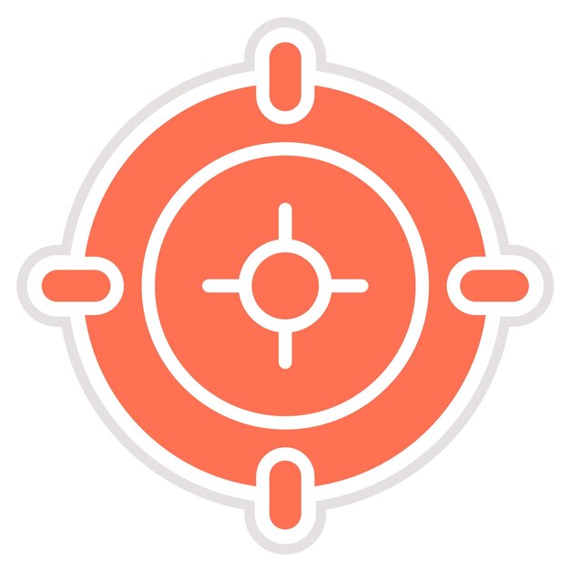Ilustración del diseño del icono del vector objetivo