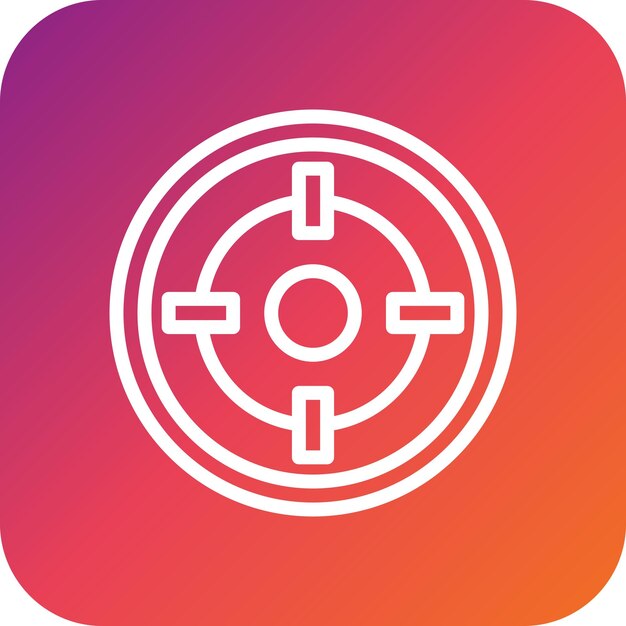 Ilustración del diseño del icono del vector objetivo