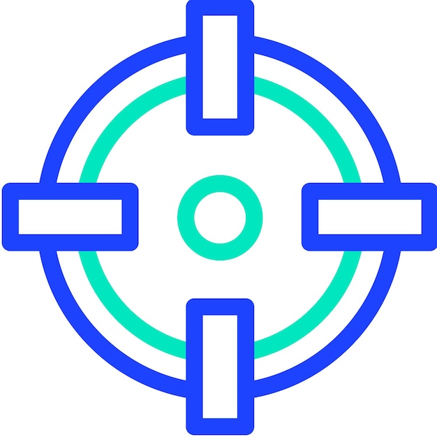 Ilustración del diseño del icono del vector objetivo