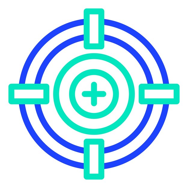 Ilustración del diseño del icono del vector objetivo