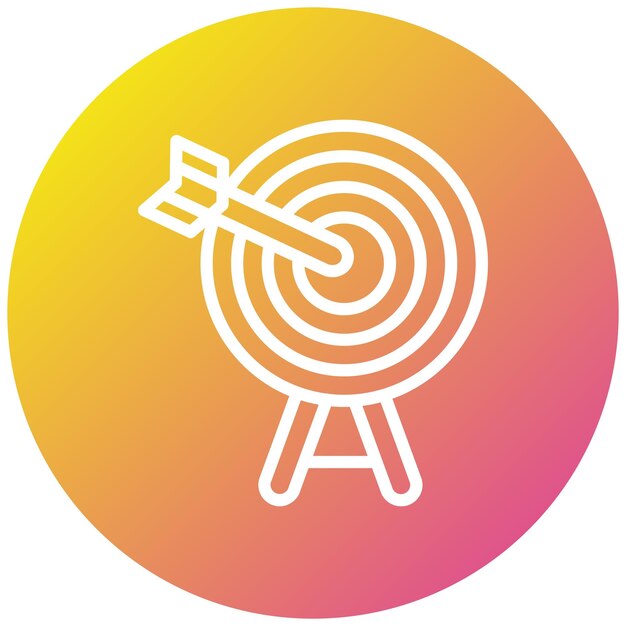 Ilustración del diseño del icono del vector objetivo