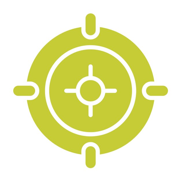 Ilustración del diseño del icono del vector objetivo