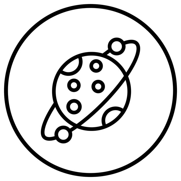 Ilustración del diseño del icono del vector de órbita