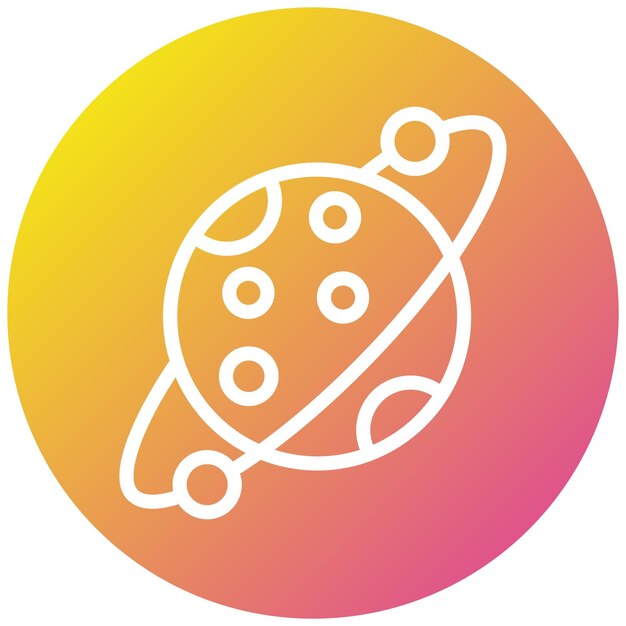 Ilustración del diseño del icono del vector de órbita
