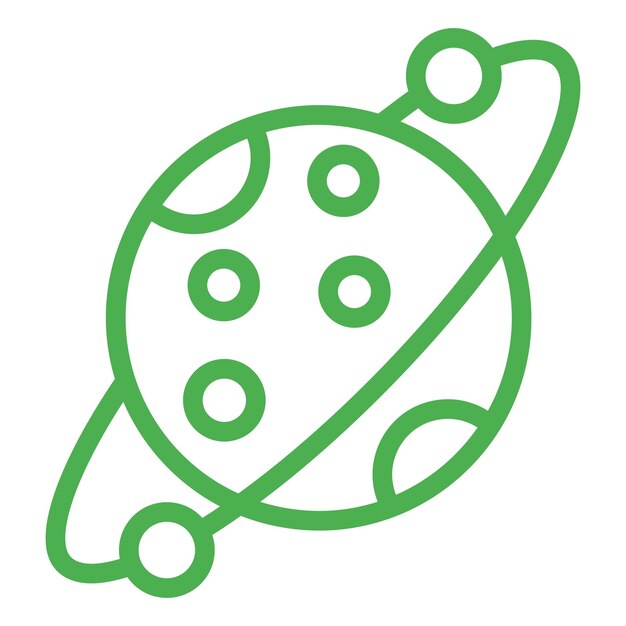 Ilustración del diseño del icono del vector de órbita