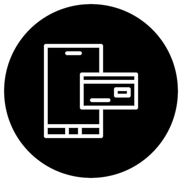 Ilustración del diseño del icono del vector de pago en línea