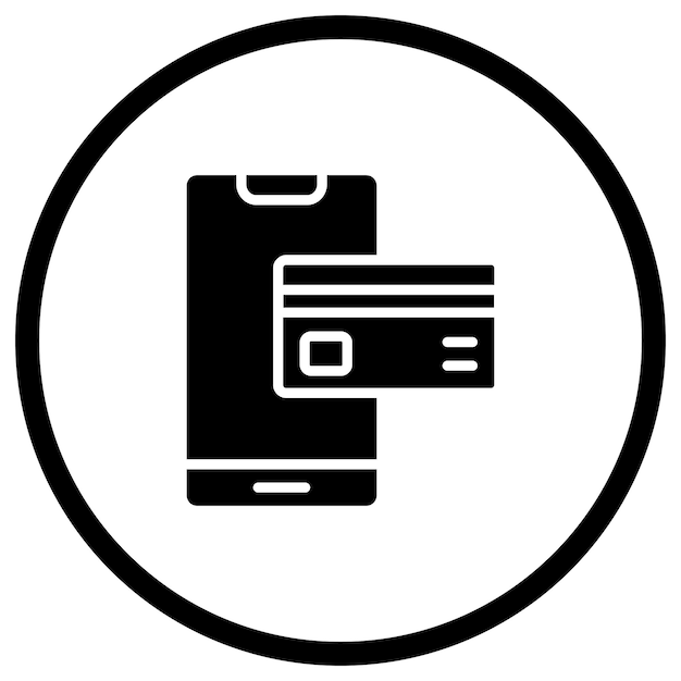 Ilustración del diseño del icono del vector de pago de la tarjeta