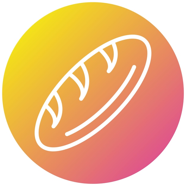 Ilustración del diseño del icono del vector de pan