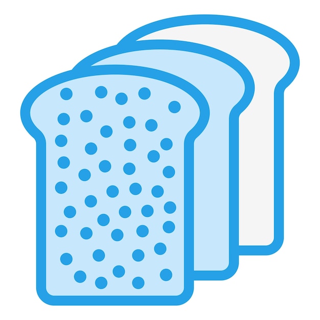 Ilustración del diseño del icono del vector de pan