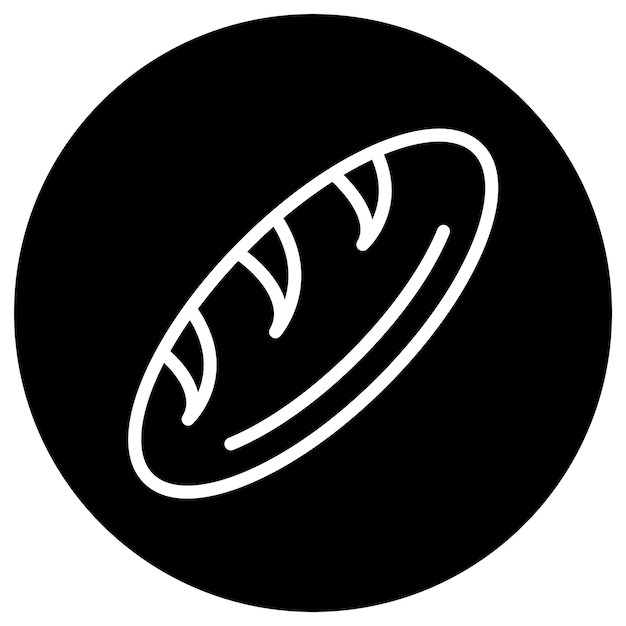 Ilustración del diseño del icono del vector de pan