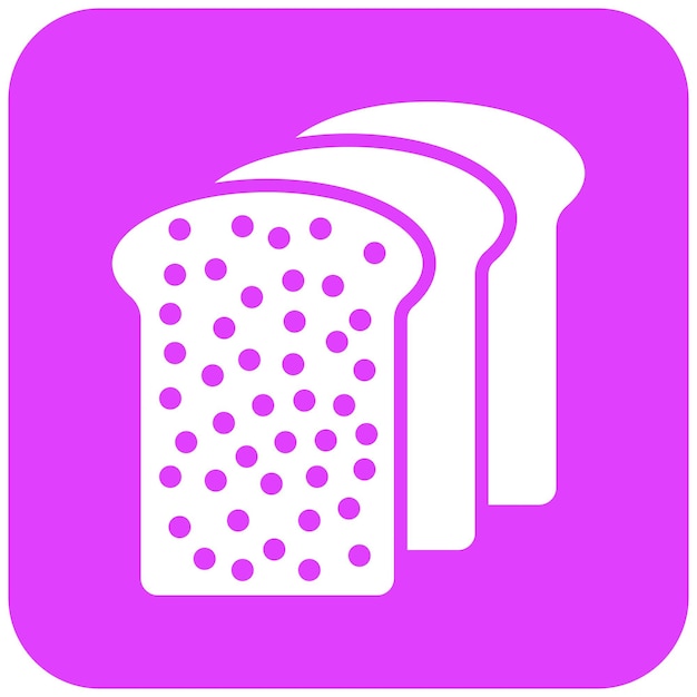 Ilustración del diseño del icono del vector de pan