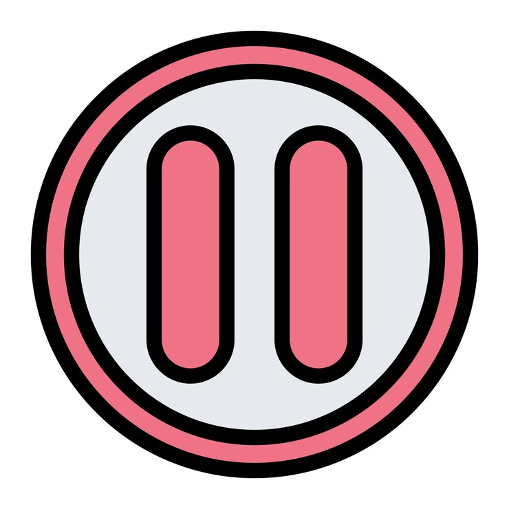 Vector ilustración del diseño del icono del vector de pausa