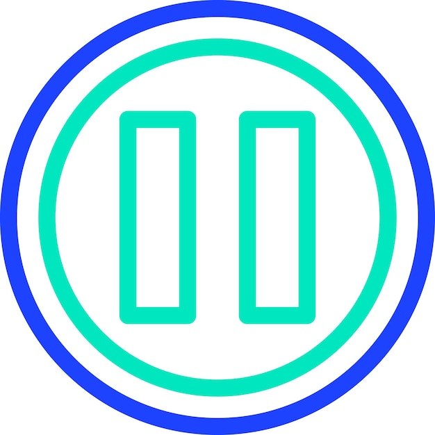 Ilustración del diseño del icono del vector de pausa