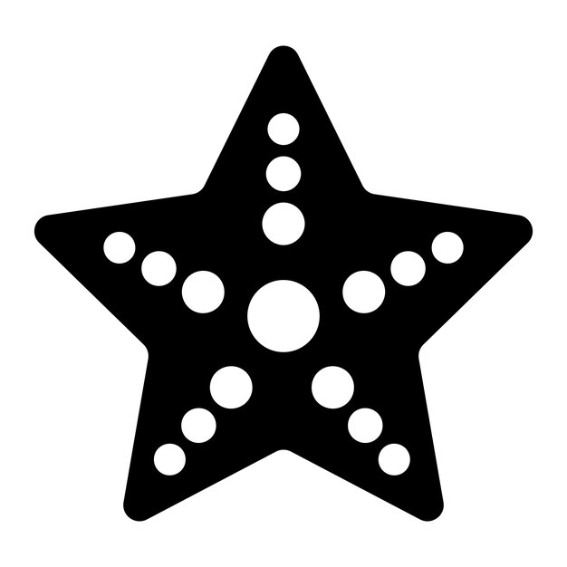 Ilustración del diseño del icono del vector de peces estrella