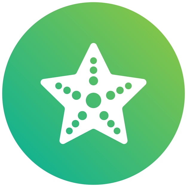 Ilustración del diseño del icono del vector de peces estrella