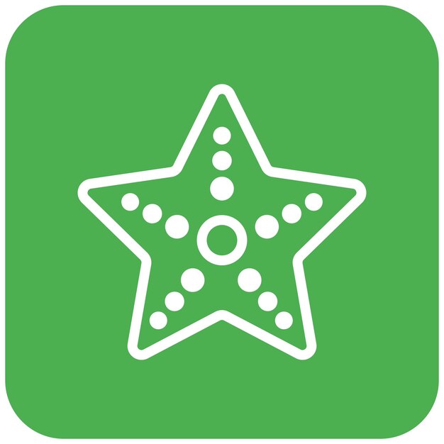 Ilustración del diseño del icono del vector de peces estrella