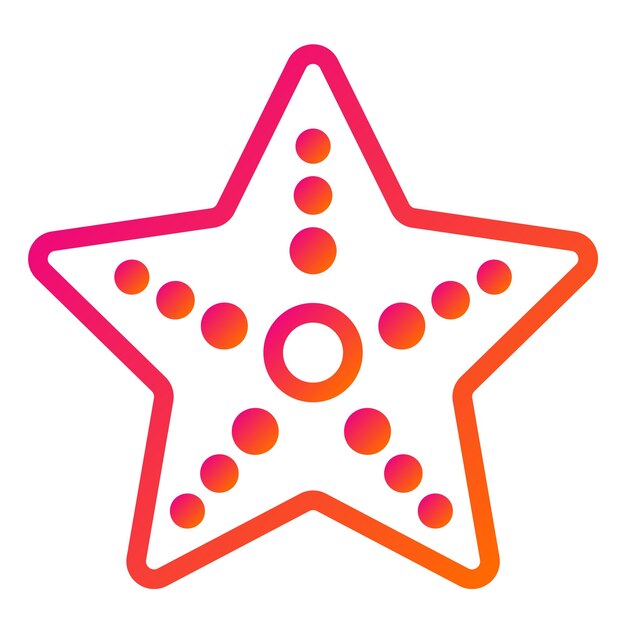 Ilustración del diseño del icono del vector de peces estrella