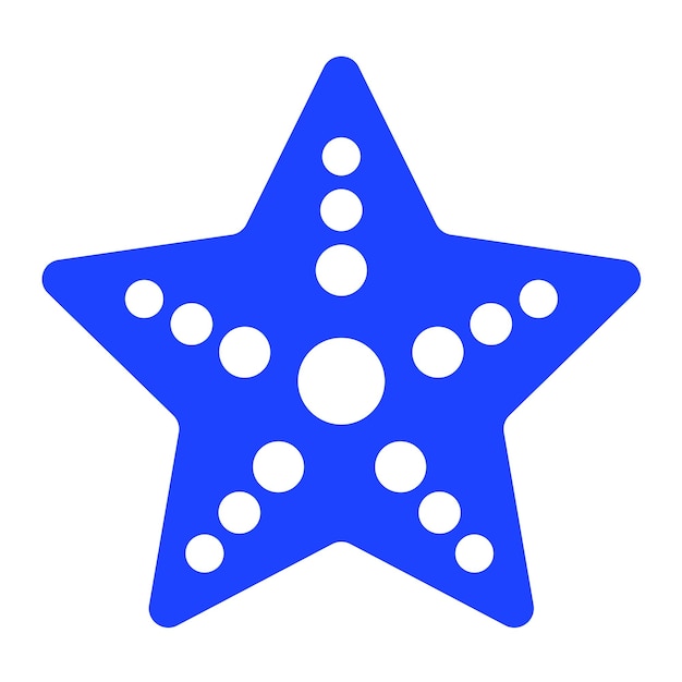 Ilustración del diseño del icono del vector de peces estrella