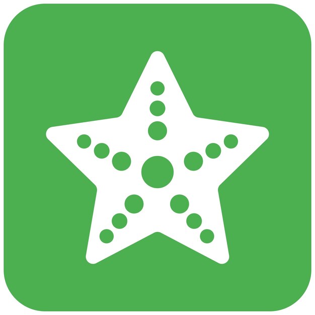 Ilustración del diseño del icono del vector de peces estrella