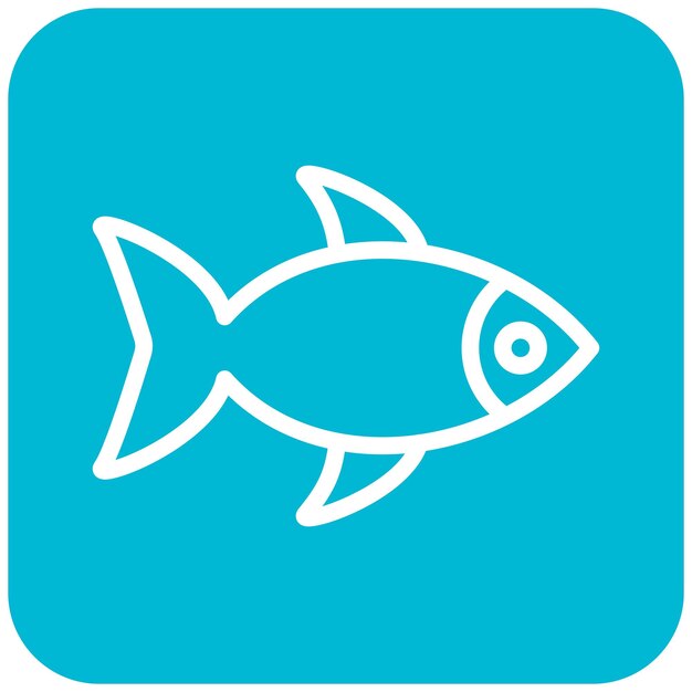 Ilustración del diseño del icono del vector de peces