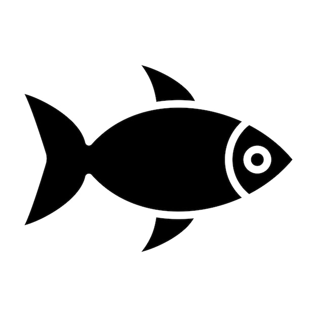 Ilustración del diseño del icono del vector de peces