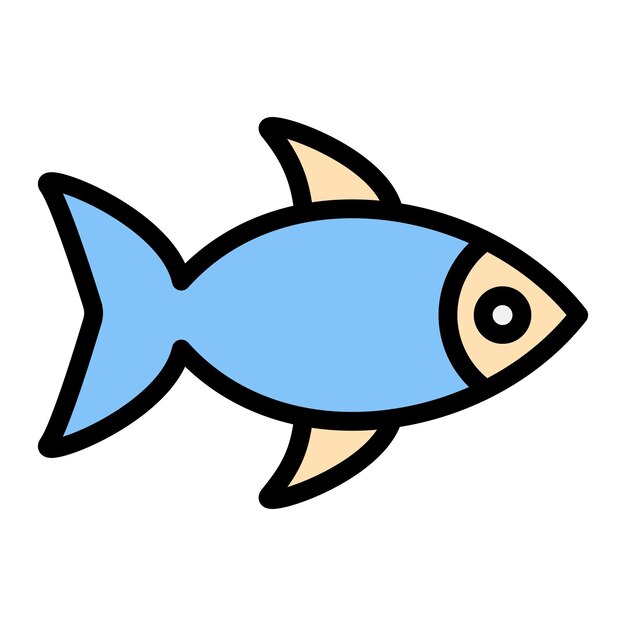 Ilustración del diseño del icono del vector de peces