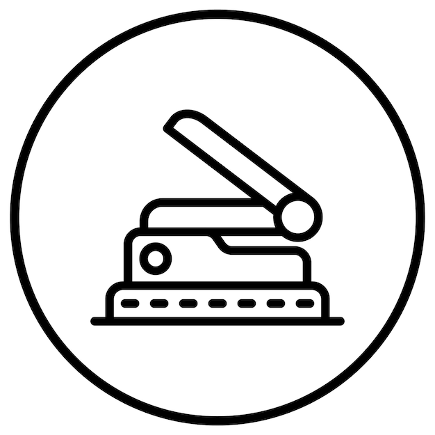 Ilustración del diseño del icono del vector de perforación de agujeros