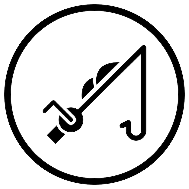Ilustración del diseño del icono del vector de pesca